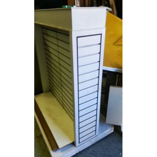 Rolling Center Slatwall store fixture 48"x36"x48" High Allsold.ca